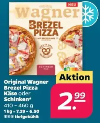 NETTO Original Wagner Brezel Pizza Käse oder Schinken 410-460 g Angebot