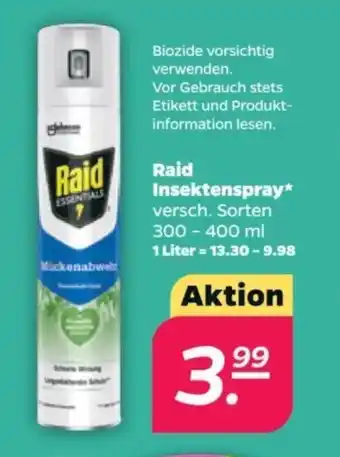 NETTO Raid Insektenspray 300-400 ml Angebot