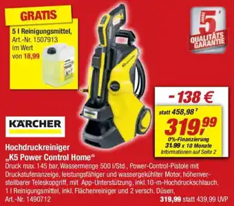 toom Baumarkt KARCHER Hochdruckreiniger ,,K5 Power Control Home" Angebot