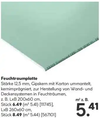 BayWa Feuchtraumplatte Angebot