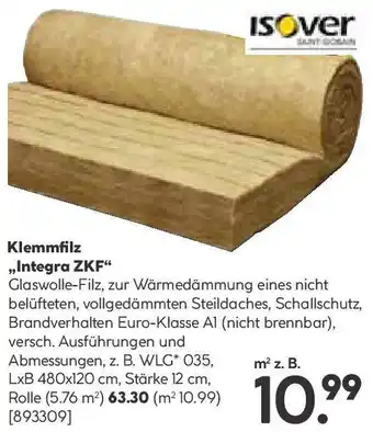 BayWa ISOVER Klemmfilz „Integra ZKF“ Angebot