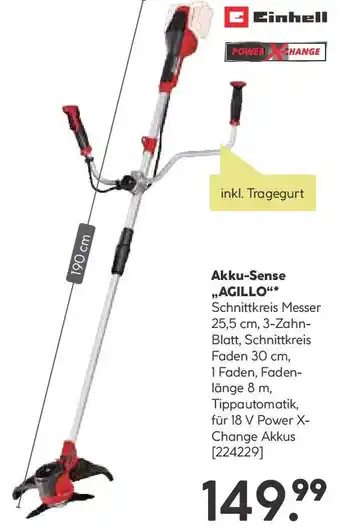 BayWa Einhell Akku-Sense ,,AGILLO" Angebot