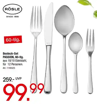 Zurbrüggen RÖSLE Besteck-Set PASSION, 60-tlg. Angebot