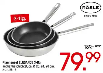 Zurbrüggen RÖSLE Pfannenset ELEGANCE 3-tlg. Angebot