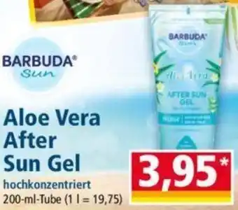 Norma BARBUDA Sun Aloe Vera After Sun Gel 200 ml Tube Angebot