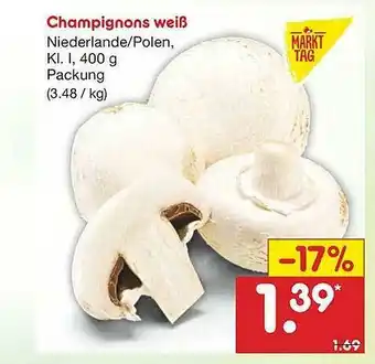 Netto Marken-Discount Champignons Weiß Angebot