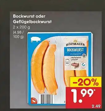 Netto Marken-Discount Bockwurst Oder Geflûgelbockwurst Angebot