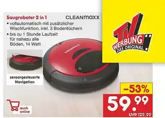 Netto Marken-Discount Cleanmaxx Saugroboter 2in1 Angebot