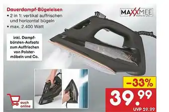 Netto Marken-Discount Maxxmee Dauerdampf-bügeleisen Angebot