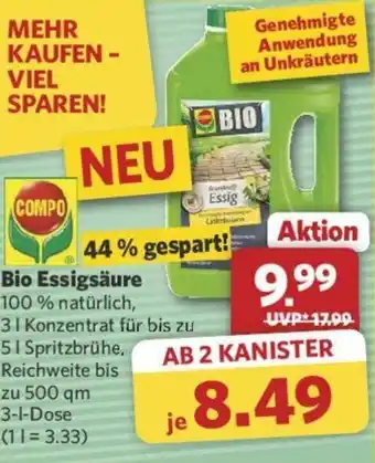 Combi COMPO Bio Essigsäure 3 L Dose Angebot