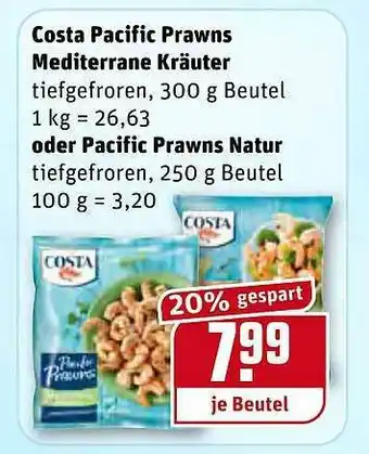 REWE Costa Pacific Prawns Mediterrane Kräuter Oder Pacific Prawns Natur Angebot