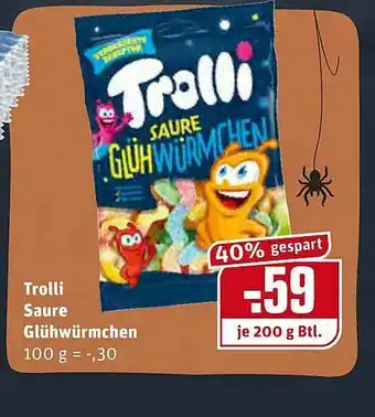 REWE Trolli Saure Glühwürmchen Angebot