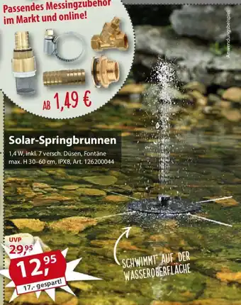 Sonderpreis Baumarkt Solar-Springbrunnen Angebot