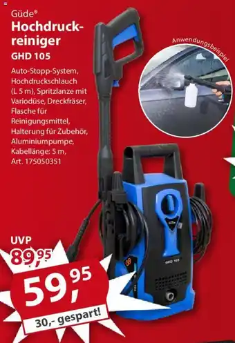 Sonderpreis Baumarkt Güde Hochdruckreiniger GHD 105 Angebot