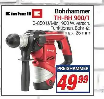 CENTERSHOP Einhell Bohrhammer Th-rh 900.1 Angebot