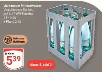 Globus Lichtenauer Mineralwasser Angebot