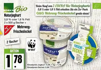 Edeka Edeka Bio Naturjoghurt Oder Gut & Günstig Mehrweg-frischedeckel Angebot