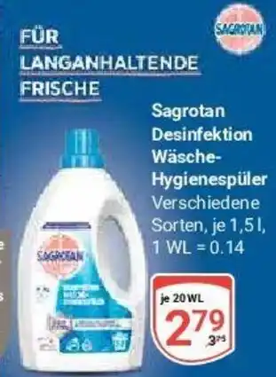 Globus Sagrotan Desinfektion Wäsche- Hygienespüler Angebot