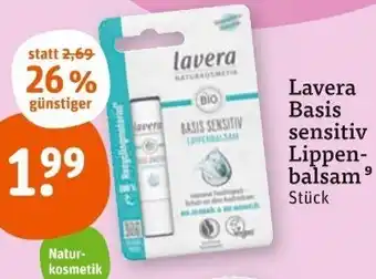 tegut Lavera Basis sensitiv Lippenbalsam Angebot