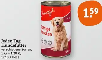 tegut Jeden Tag Hundefutter 1240 g Dose Angebot