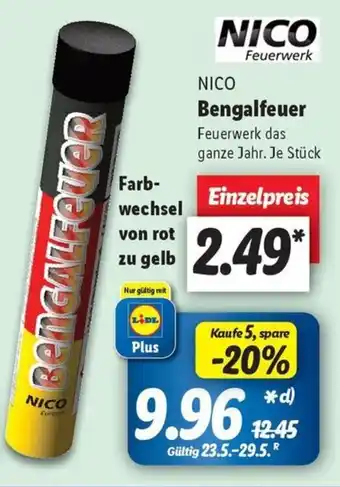 Lidl NICO Feuerwerk Bengalfeuer Angebot