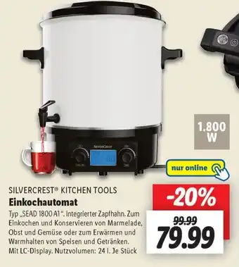 Lidl SILVERCREST KITCHEN TOOLS Einkochautomat Typ „SEAD 1800 A1". Angebot