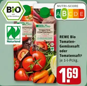 REWE Rewe bio tomaten-gemüsesaft oder tomatensaft Angebot