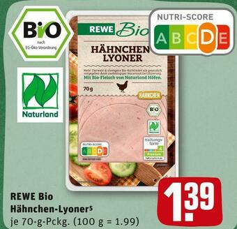 REWE Rewe bio hähnchen-lyoner Angebot