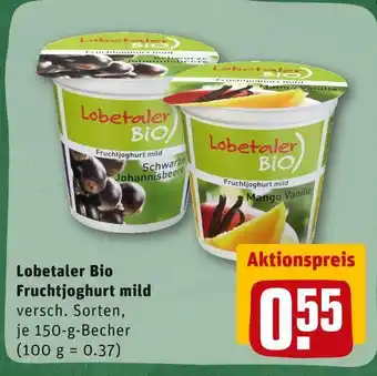 REWE Lobetaler bio fruchtjoghurt mild Angebot