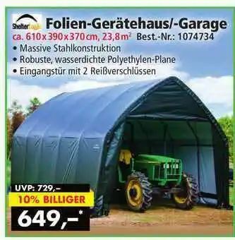 Norma24 Folien-gerätehaus-garage Angebot