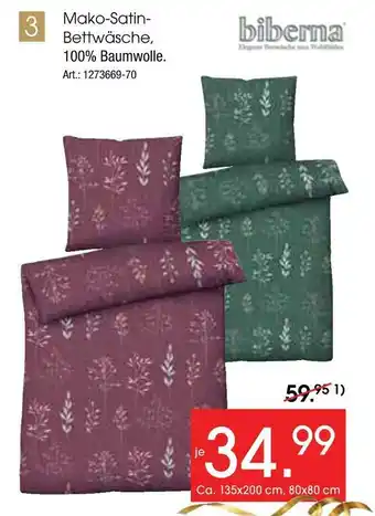 Zurbrüggen Biberna mako-satin-bettwäsche Angebot