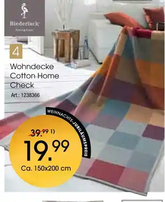 Zurbrüggen Biederlack wohndecke cotton home check Angebot