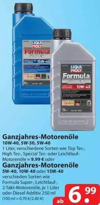 Famila Nord Ost Ganzjahres Motorenöle 10w-40, 5w-30, 5w-40 Oder 15w-40 Angebot