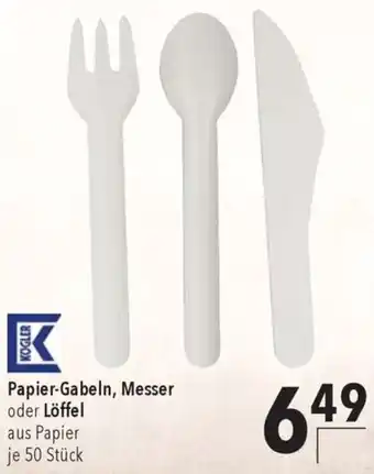 CITTI Markt KOGLER Papier-Gabeln, Messer oder Löffel Angebot