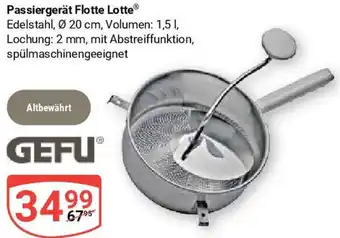 Globus GEFU Passiergerät Flotte Lotte Angebot