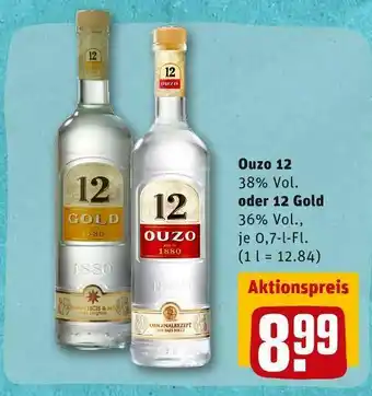 REWE Ouzo 12 oder 12 gold schnaps Angebot