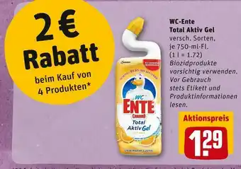 REWE Wc-ente total aktiv gel Angebot