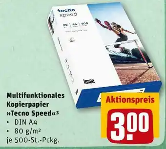 REWE Multifunktionales kopierpapier »tecno speed« Angebot