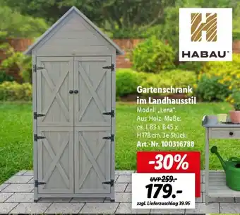 Lidl HABAU Gartenschrank im Landhausstil Modell "Lena“. Angebot