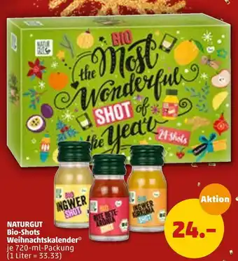 PENNY Naturgut bio-shots weihnachtskalender Angebot