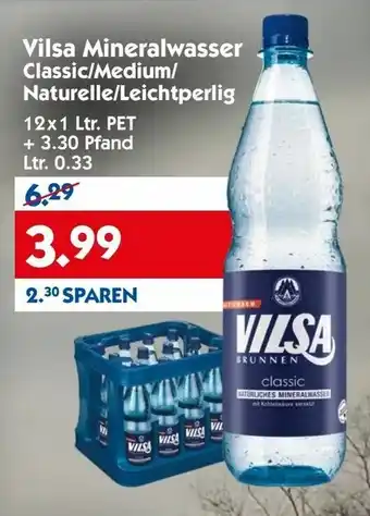 Hol'ab Getränkemarkt Vilsa Mineralwasser Classic/Medium/Naturelle/Leichtperlig 12x1L Angebot