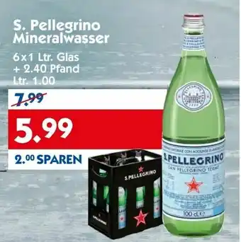 Hol'ab Getränkemarkt S. Pellegrino Mineralwasser 6x1L Angebot