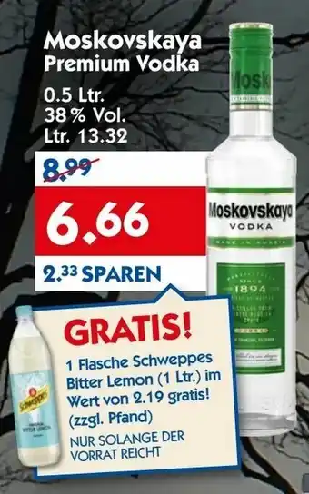 Hol'ab Getränkemarkt Moskovskaya Premium Vodka 0,5L Angebot