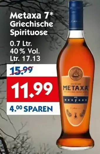 Hol'ab Getränkemarkt Metaxa 7 Griechische Spirituose 0,7L Angebot