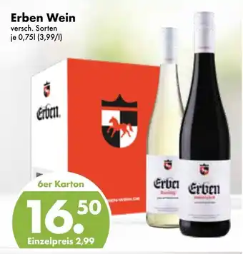 Trink und Spare Erben Wein 0,75L Angebot