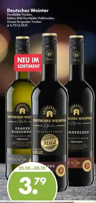 Trink und Spare Deutsches Weintor 0,75L Angebot