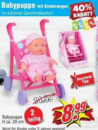 Wiglo Wunderland Babypuppe mit Kinderwagen Angebot