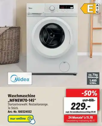 Lidl Midea Waschmaschine MFNEW70-145 Angebot