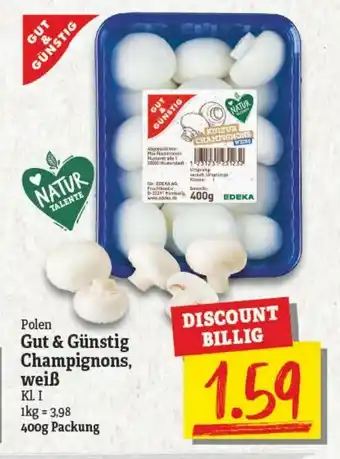 NP Discount Gut & Günstig Champignons 400g Angebot