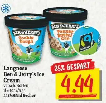 NP Discount Langnese Ben & Jerry's Ice Cream 438/465ml Becher Angebot